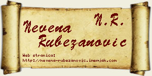 Nevena Rubežanović vizit kartica